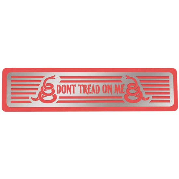 CSM SS Don't Tread On Me Step Plate - Red Powder Coat, 5 X 20 X 1/4 Inch