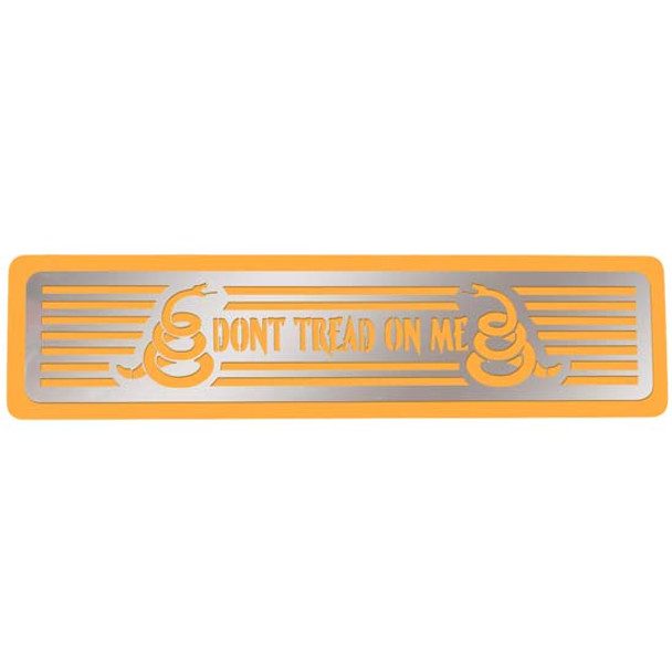 CSM SS Don't Tread On Me Step Plate - Orange Powder Coat, 5 X 20 X 1/4 Inch