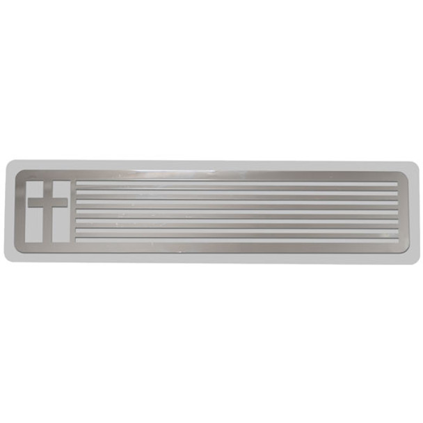 CSM SS Cross And Treads Step Plate - Plain, 5 X 20 X 1/4 Inch