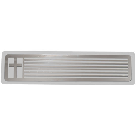 CSM SS Cross And Treads Step Plate - Plain, 5 X 20 X 1/4 Inch