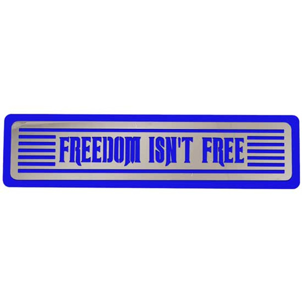 CSM Freedom Isn't Free Step Plate - Blue Powder Coat, 5 X 20 X 1/4 Inch