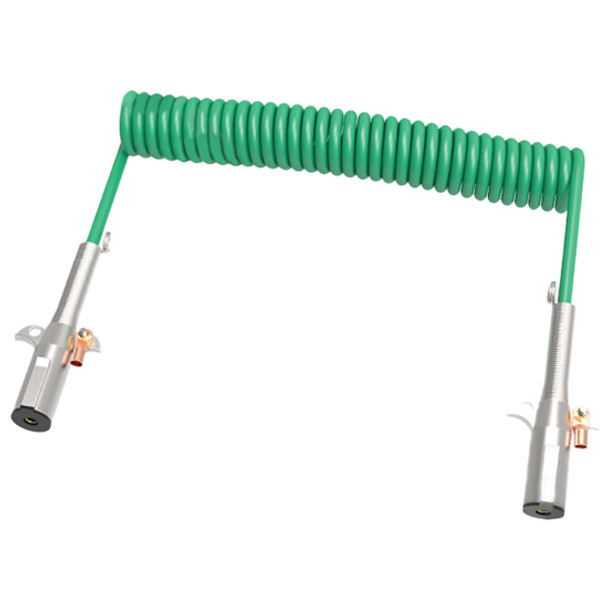 15 Ft Green Tailgate Lift Battery Charging Cable W/ 12 Inch Leads - Single Poll, 12 GA