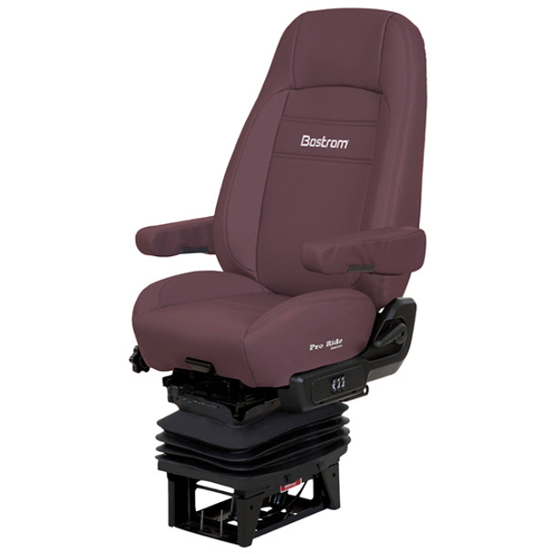Pro Ride Standard Base Seat W/ Red Ultra Leather, HiPro-915, Bellows, Dual 16 Inch Armrests, High Back Pro Ride Standard Base Seat W/ Red Ultra Leather, HiPro-915, Bellows, Dual 16 Inch Armrests, High Back