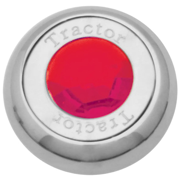 Chrome Trailer Screw In Air Valve Control Knob With Red Jewel