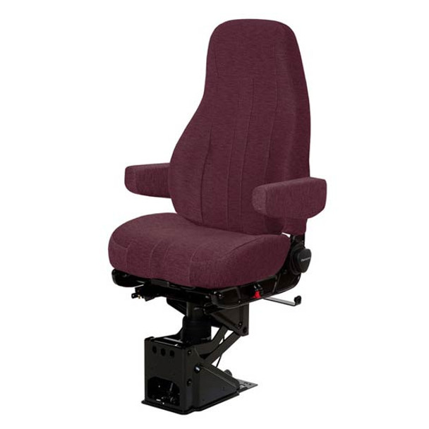 National Captain Standard Base High Back Air Seat With Armrests - Red Mordura Cloth