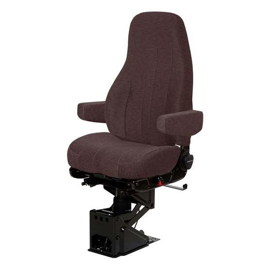 National Captain Standard Base High Back Air Seat With Armrests - Brown Mordura Cloth