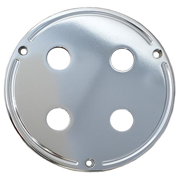 Chrome Plated Billet Aluminum Sleeper Light Attachment Plate - 4 Hole