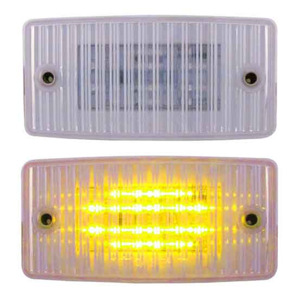 20 LED Amber Cab Marker Light W/ Rippled Clear Lens For Freightliner