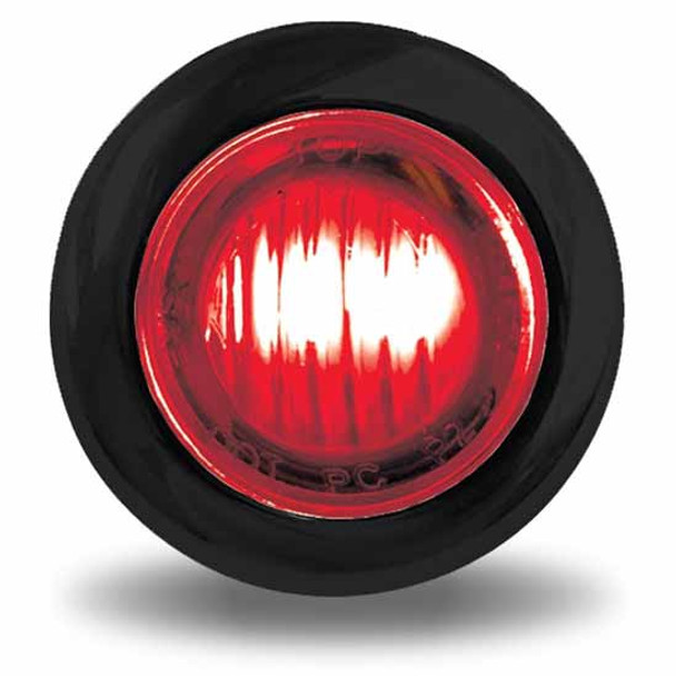 3/4 Inch Round Red Marker Light & 3 Diodes - Grommet Only
