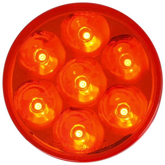 2.5 Inch 7 LED Pearl Marker Light - Red LED / Red Lens