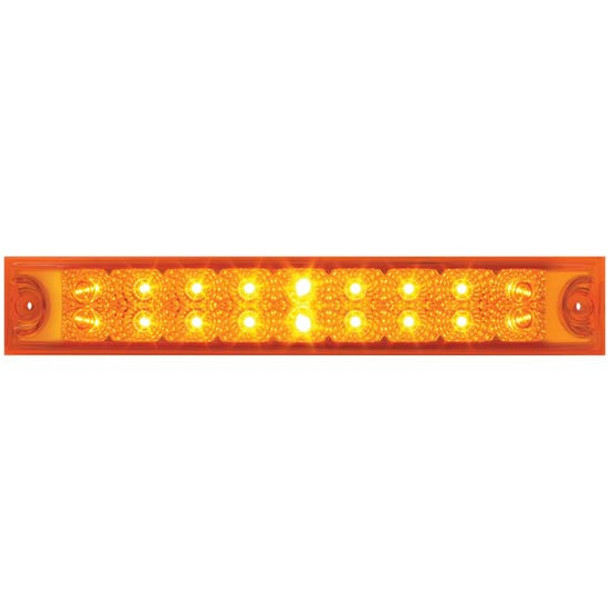 18 Diode Amber/Amber 12 Inch Spyder LED Clearance, Marker and Turn Light - Dual Function