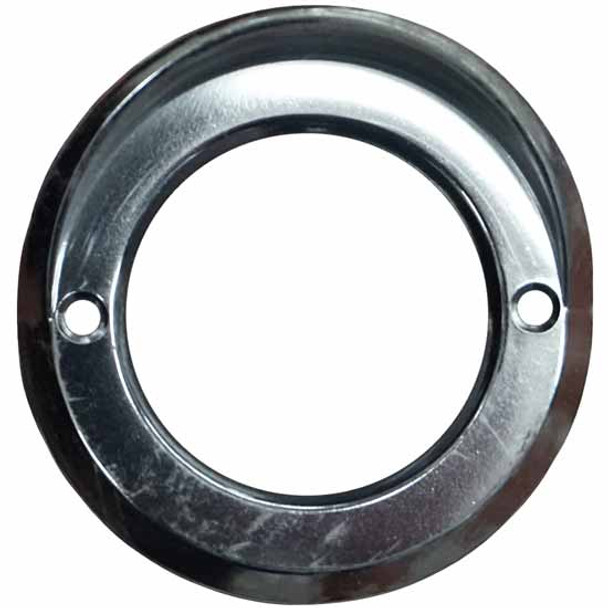 2 Inch Chrome Round Light Bezel W/ Visor