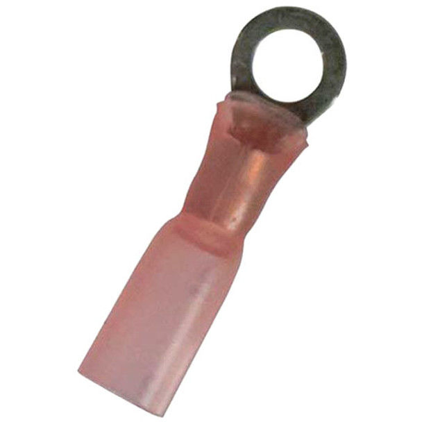 22-18 AWG Red Heat Shrink Ring Terminal For 1/4 Inch Stud - 5 PCS
