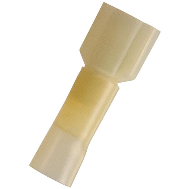 12-10 AWG Yellow CS Heat Shrink Push On Male Disconnect W/ .250 Tab - 10 PCS