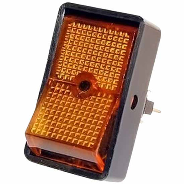 Illuminated Amber Jumbo Rocker Switch , 16A At 12V For 1/2 Inch Hole