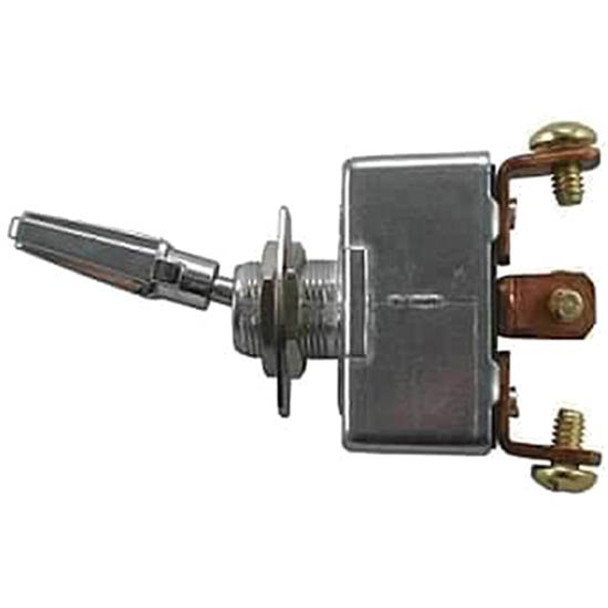 Heavy Duty Metal Toggle Switch, 50A At 12V, 3 Screw Terminals For 1/2 Inch Hole