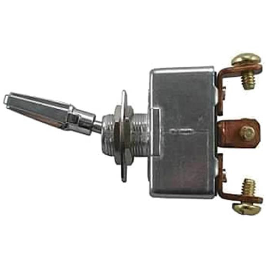 Heavy Duty Metal Toggle Switch, 50A At 12V, 3 Screw Terminals For 1/2 Inch Hole