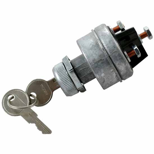 Ignition Switch W/ 4 Position Lock Tumbler & 4 Screw Terminals For 3/4 Inch to 1 Inch Panel Hole