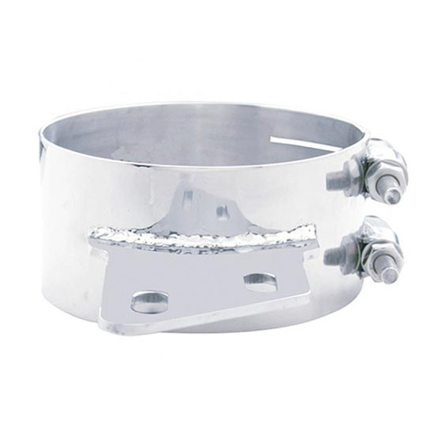 BESTfit 6 Inch Chrome-Plated SS Wide Angled Exhaust Clamp Replaces 50BJ-APB600SCP For Peterbilt 377, 378, 379, 386, 388 & 389