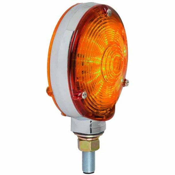 Amber Double Face Pedestal Light, Single Stud, Dual Function