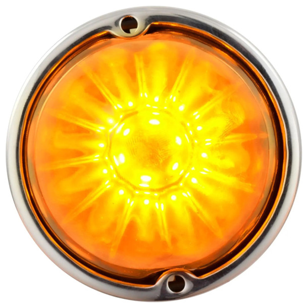 3-1/4 Inch 18 Diode Classic Watermelon Style Light Assembly - Amber LED / Amber Lens