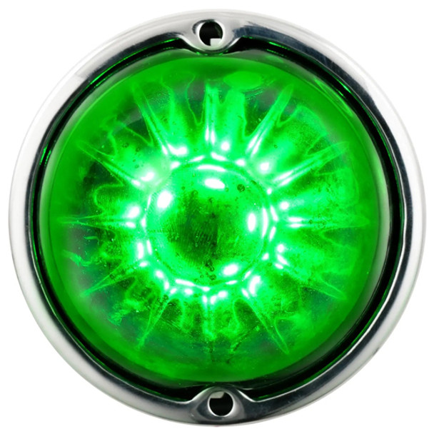 3-1/4 Inch Watermelon LED Interior Light Assembly - Green LED / Green Lens