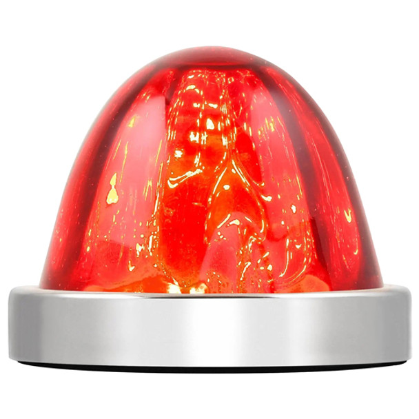 3-1/4 Inch 18 Diode Classic Watermelon Style Light Assembly - Red LED / Red Lens