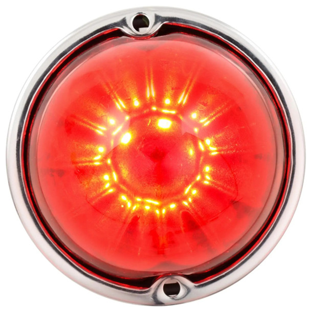 3-1/4 Inch 18 Diode Classic Watermelon Style Light Assembly - Red LED / Red Lens