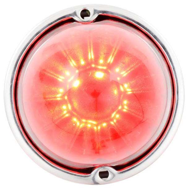 3-1/4 Inch 18 Diode Classic Watermelon Style Light Assembly - Red LED / Clear Lens