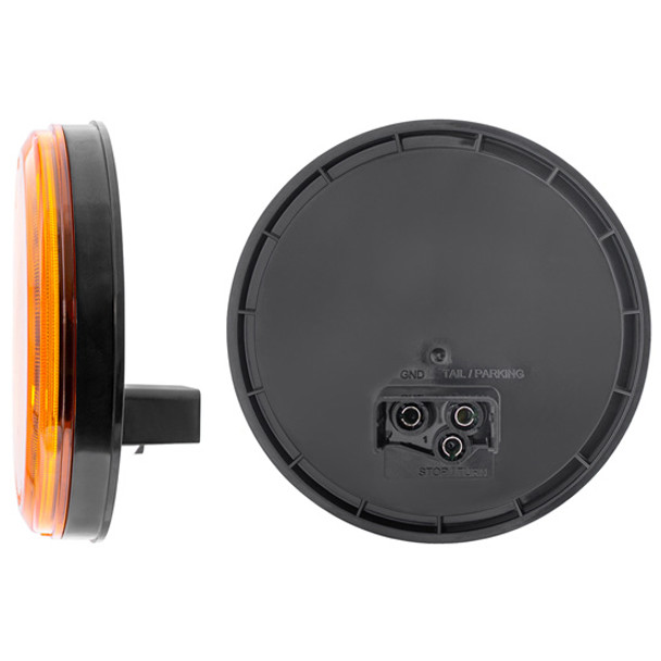 4 Inch Round 33 LED S Series P/T/C Light - Amber LED/ Amber Lens