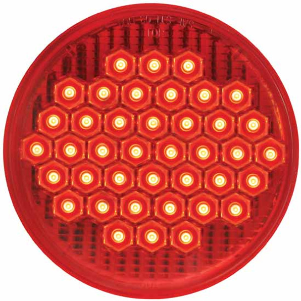 4 Inch Round Stop, Tail, & Turn Light, 40 Diode - Red LED / Red Lens 4 Inch Round Stop, Tail, & Turn Light, 40 Diode - Red LED / Red Lens