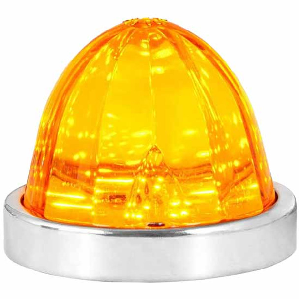 18 Diode Classic Watermelon Surface Mount LED Turn / Marker Light - Amber LED / Amber Lens