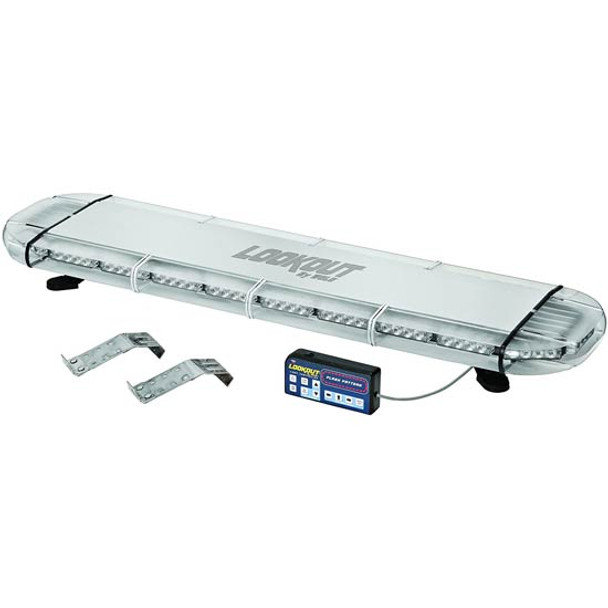 48 Inch Low Profile Light Bar W/ Gen 3 Amber LED Clear Lens Lights, 16 Warning Light Patterns