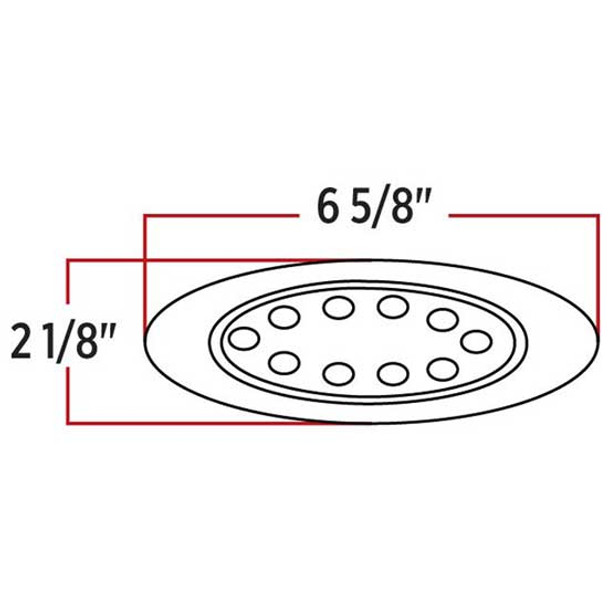 M1 Style 10 Diode Dual Revolution Red Marker To Blue Auxiliary LED Light