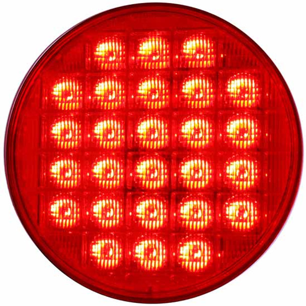 4 Inch Round Smart Dynamic Sequential Stop Turn Tail Light - Red LED / Red Lens