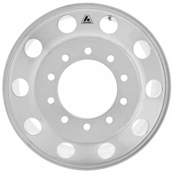 Accu-Lite 24.5 X 8.25 Inch Tubeless Aluminum Hub Pilot  Wheel - Ultra Finish, 10 Hole