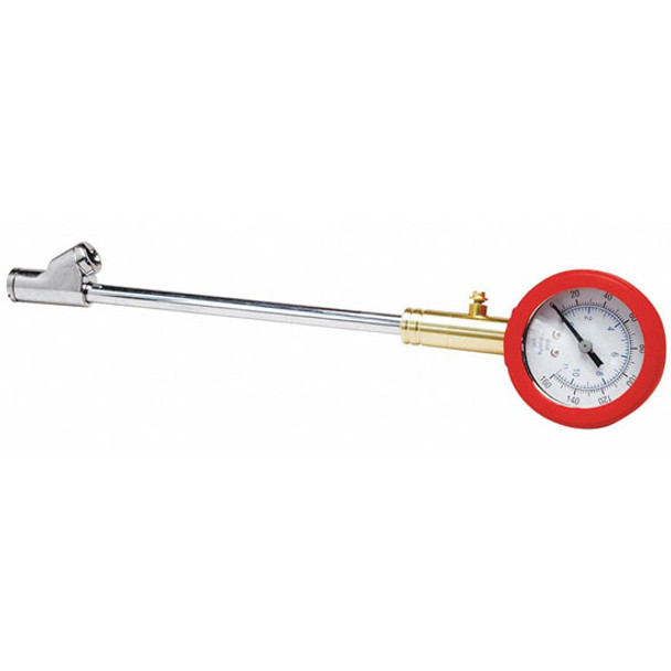TruckSpec 7 Inch Straight On Dual Foot Tire Gauge Measures 10 To 160 PSI