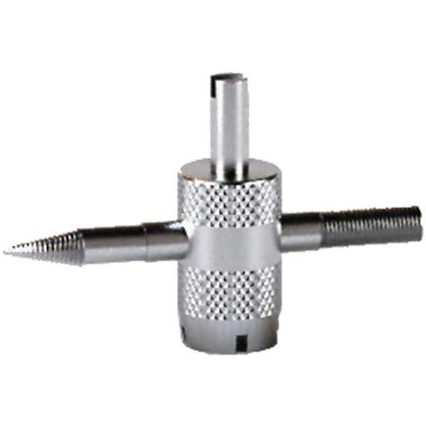 Chrome 4-Way Valve Core Tool