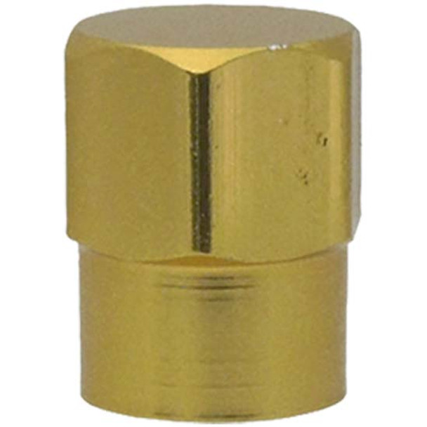 Yellow Hex Style Metal Valve Stem Cap - Pack Of 4