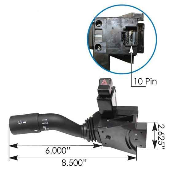 Turn Signal Switch Multi-Function With 10 Pin Connection For International DuraStar & 4100-8600
