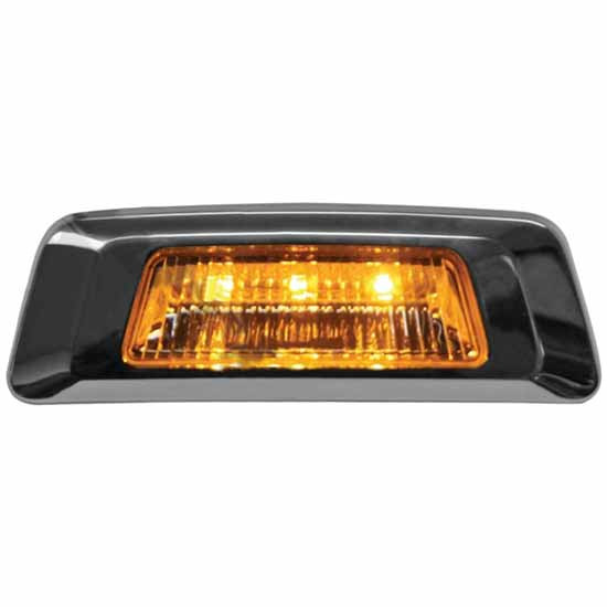 Side Marker LED W/ Bezel, Amber LED/ Clear Lens - Passenger Side For Kenworth T680, T880