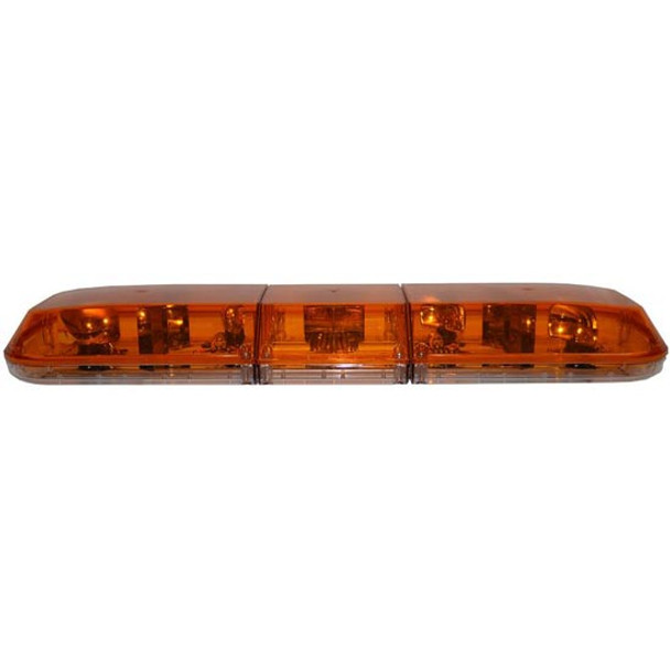 Amber Interceptor Halogen Lightbars With Rotators, V-Mirrors, And Colored Lenses