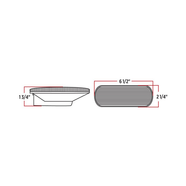 13 LED Oval Turn Signal & Marker Light - Amber LED/ Amber Lens