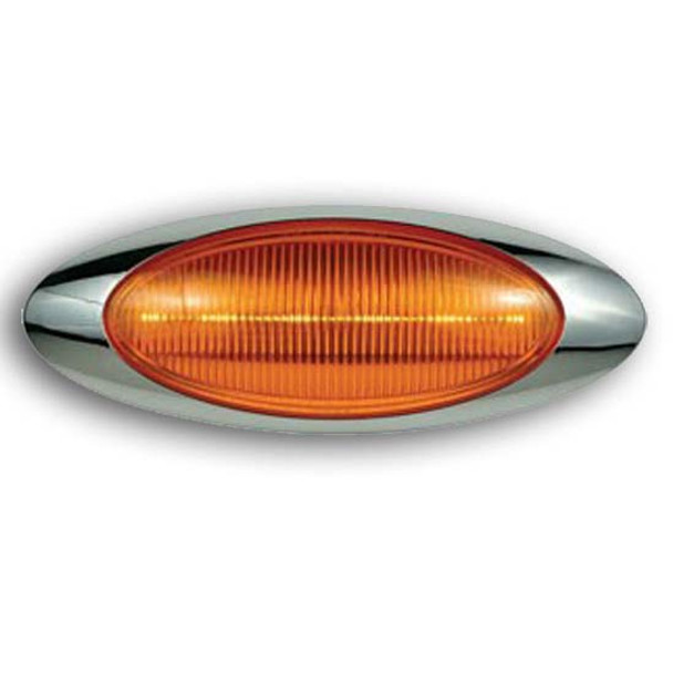 6 LED Millennium Marker & Clearance Light Kit W/ Chrome Bezel - Amber LED/ Amber Lens