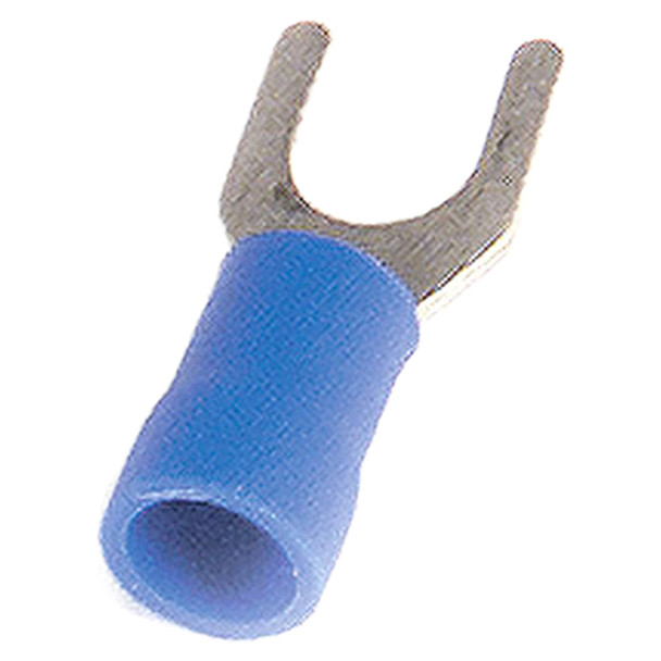 Blue Vinyl Spade Terminals W/ Size 8 - 10 Stud