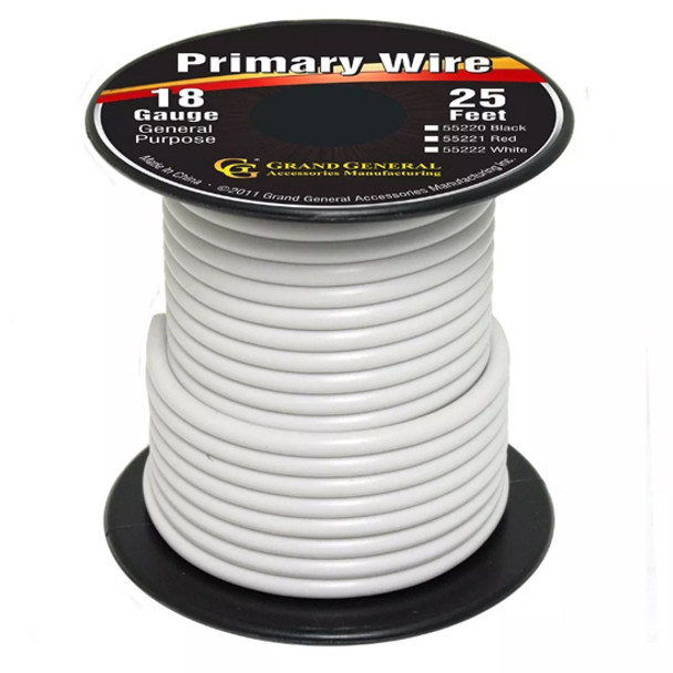 18 Gauge White Electrical Wire 25 Feet