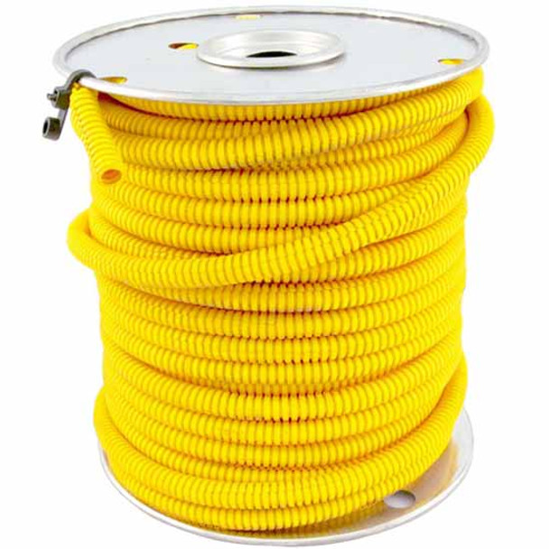 3/8 Inch Yellow Plastic Wire Loom - Sold Per Foot