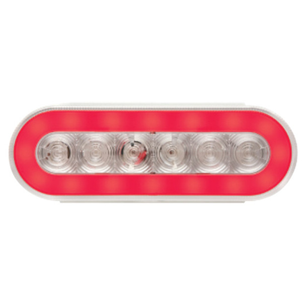 6 LED Oval Stop, Turn & Tail Glolight W/ 3 Prong Plug - Red LED/ Clear Lens 6 LED Oval Stop, Turn & Tail Glolight W/ 3 Prong Plug - Red LED/ Clear Lens