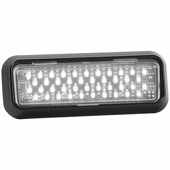 White LED/ Clear Lens Auxiliary Strobe Light W/ Rectangle Bezel