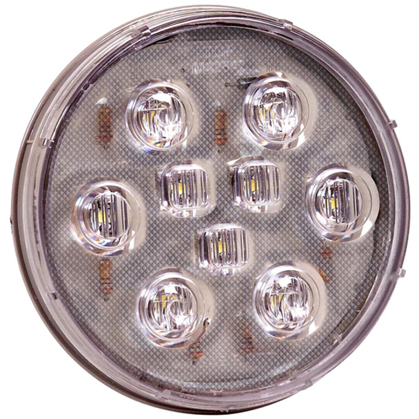 4 Inch Round LED Clear Backup Light 9 Diodes
